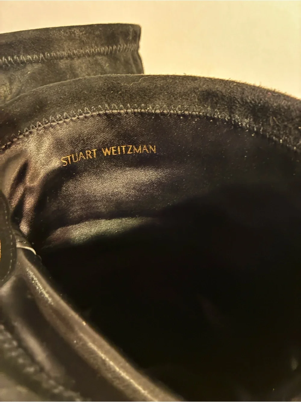 Stuart Weitzman Lowland Black Over-the-Knee Suede Boots Sz. 10B